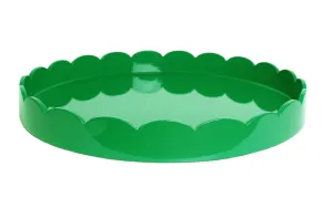 Leaf Scalloped Round Tray-TR7306 : 20x20