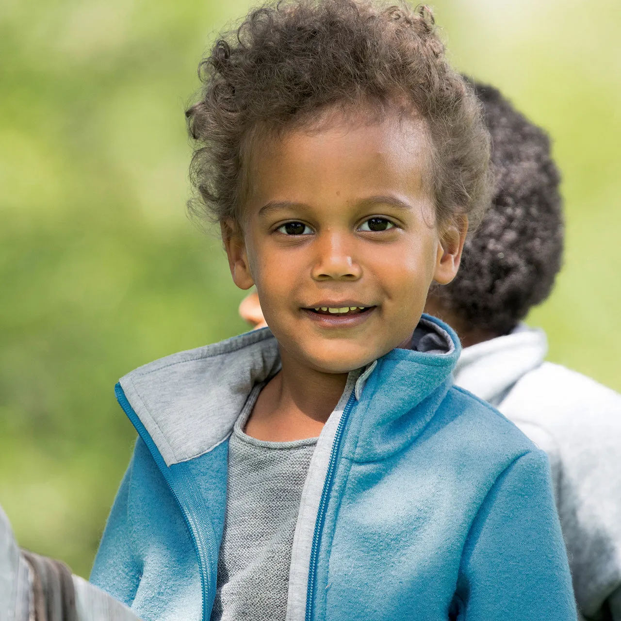 Light Boiled Merino Wool Zip Jacket - Pale Grey (6-12m only) *Last ones