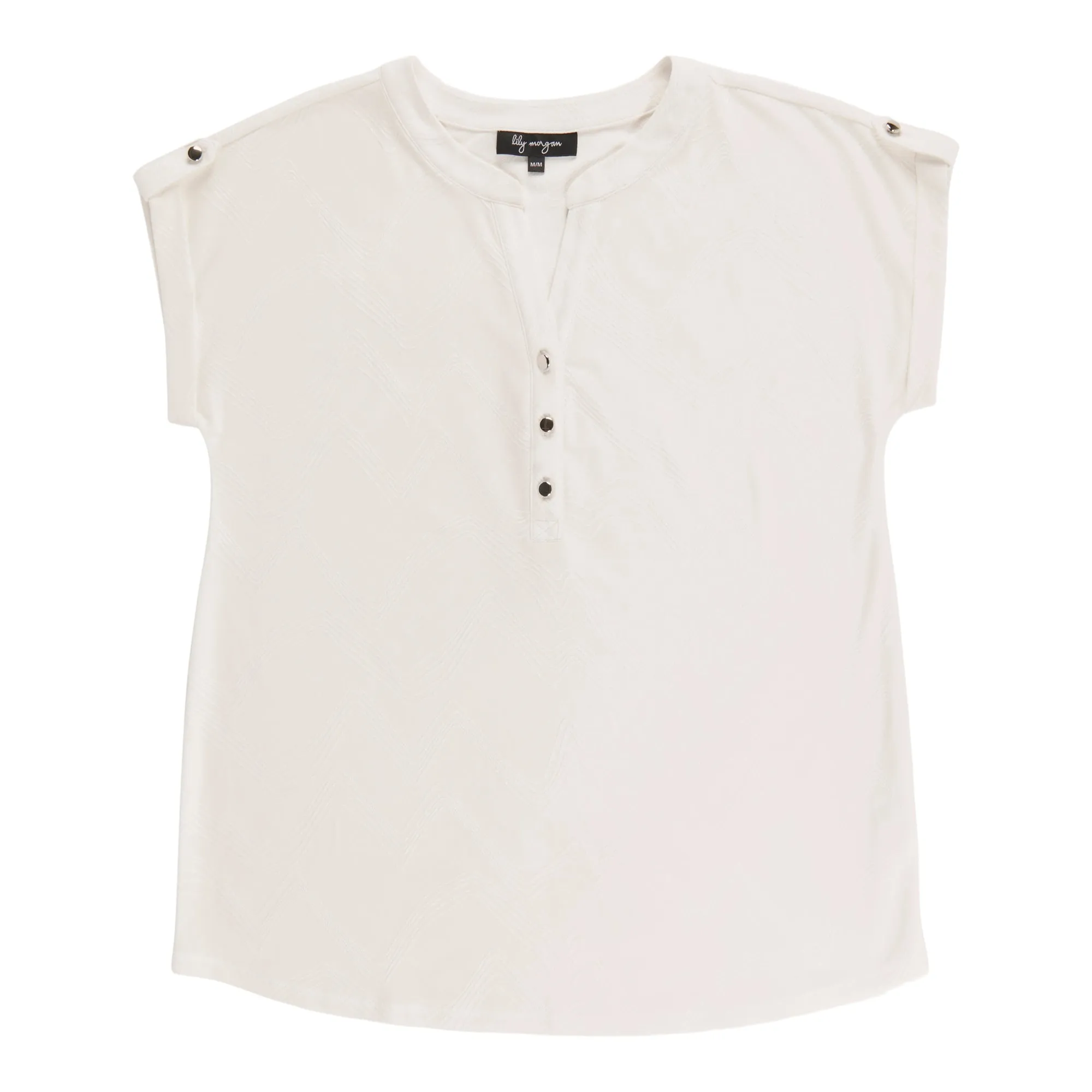 lily morgan Women's Tab Short Sleeve Top