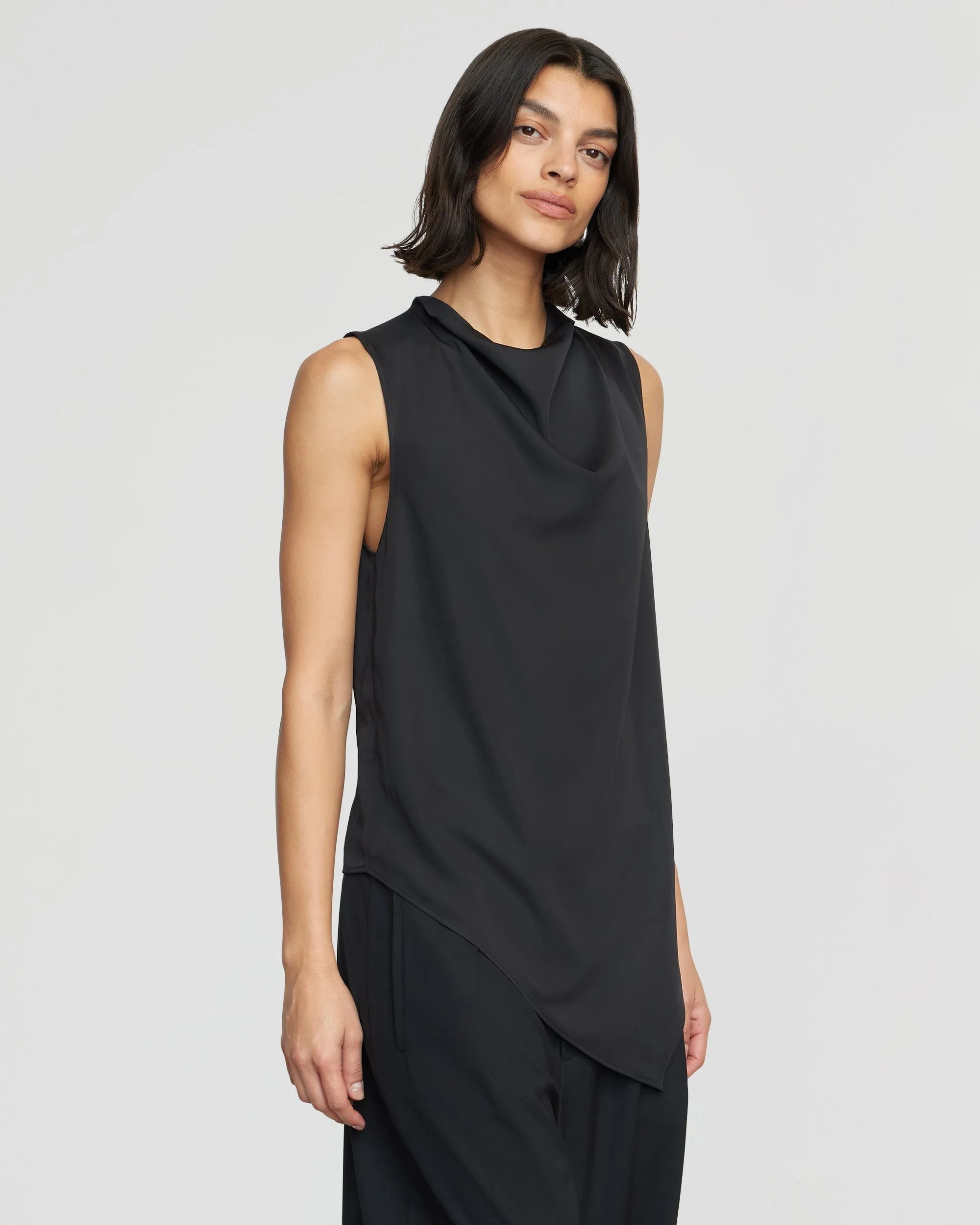 Marjon Asymmetric-Hem Blouse