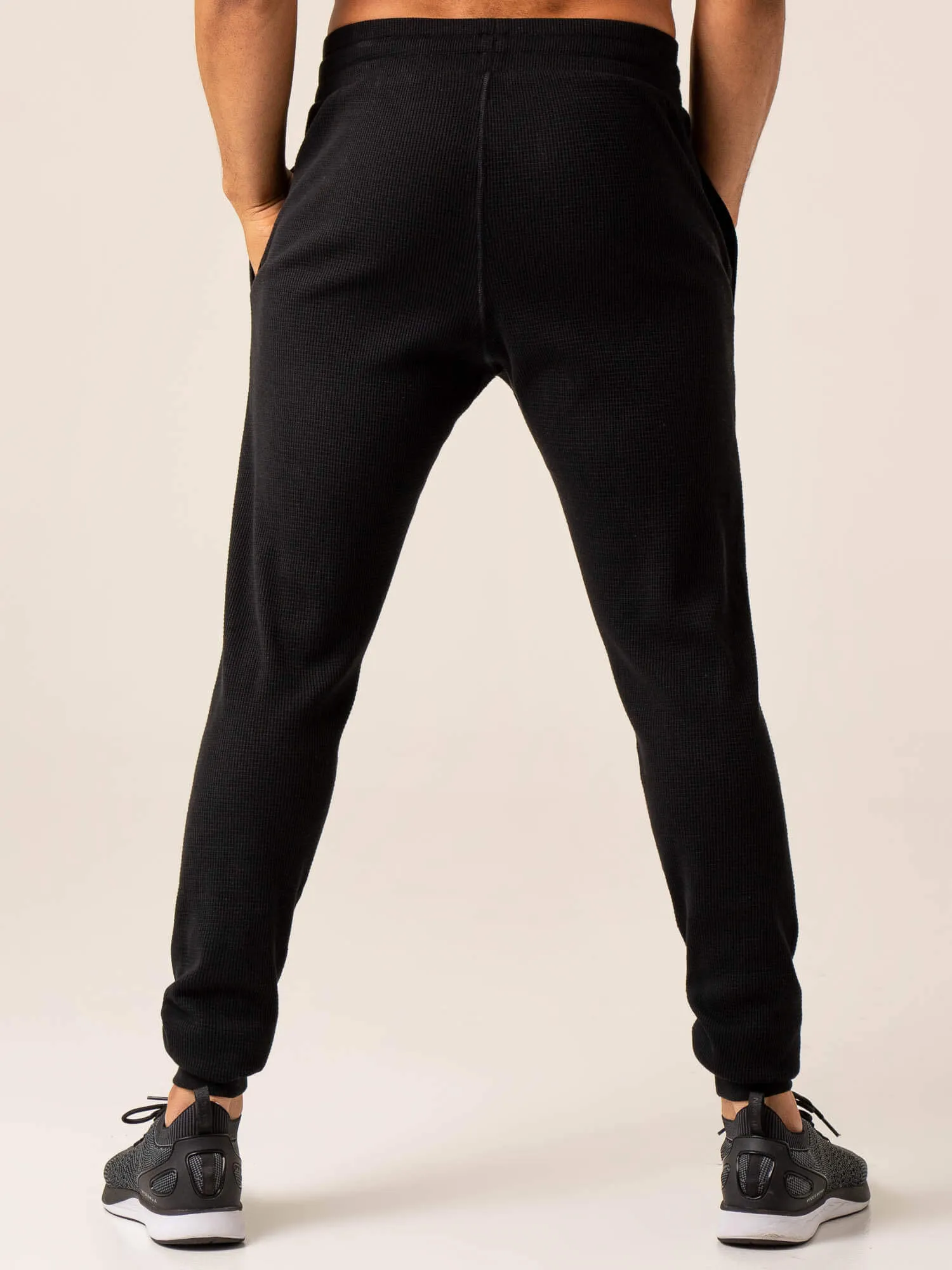 Men's Waffle Lounge Pants - Black