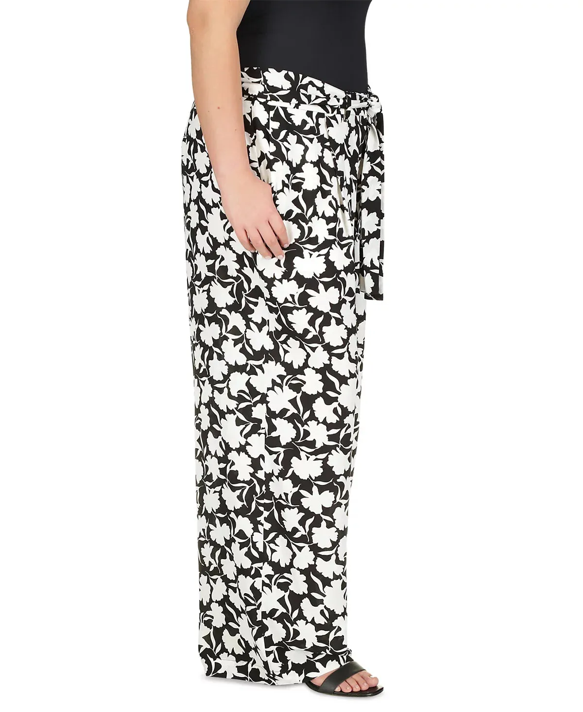 MICHAEL MICHAEL KORS Plus Size Floral Belted Pants