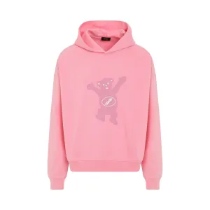 New Teddy Logo Pigment Hoodie in Pink