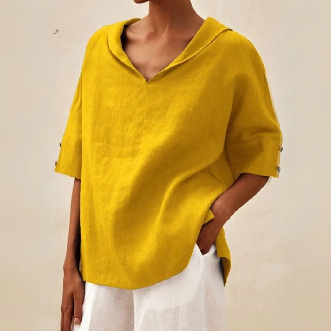 PHOEBE - OVERSIZED COTTON STYLISH BLOUSE