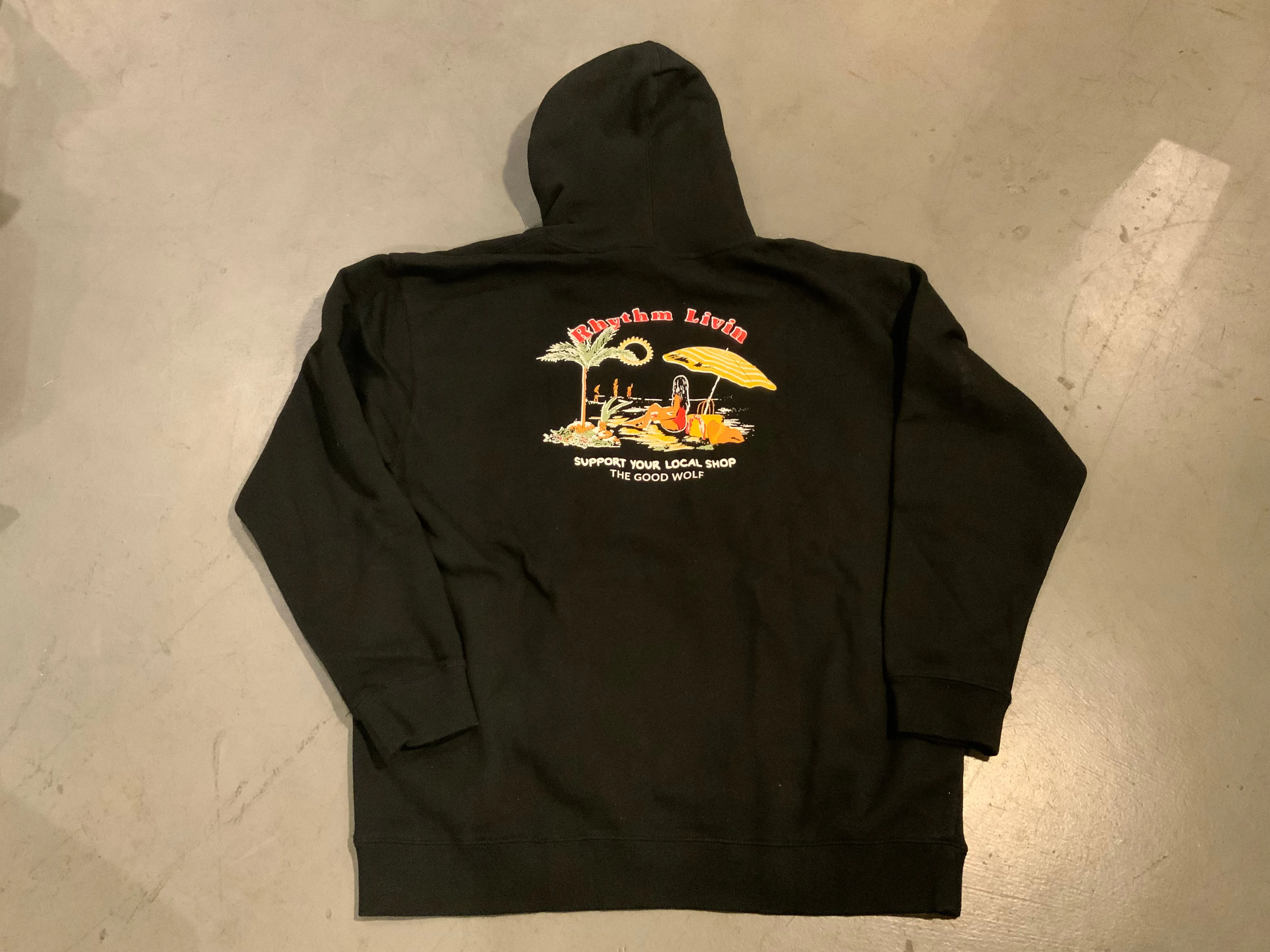 Rhythm Island Shop Hoodie- The Good Wolf