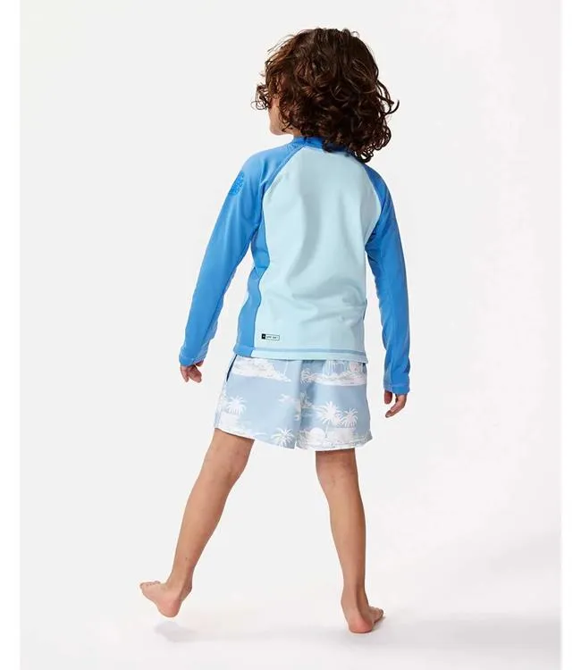 Ripcurl Icons UV Brushed Kids Long Sleeve (2024) - Blue Gum