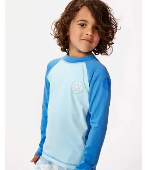 Ripcurl Icons UV Brushed Kids Long Sleeve (2024) - Blue Gum