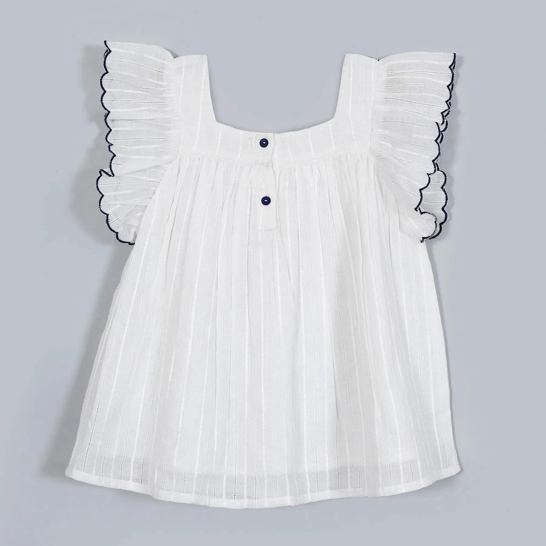 Scarlett White Cotton Top Girl (2-9 Years)