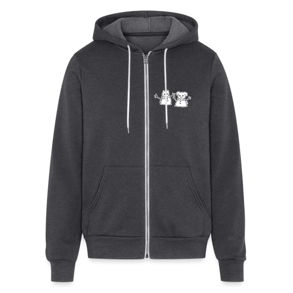 Snowfriends Small Logo Bella   Canvas Unisex Full Zip Hoodie