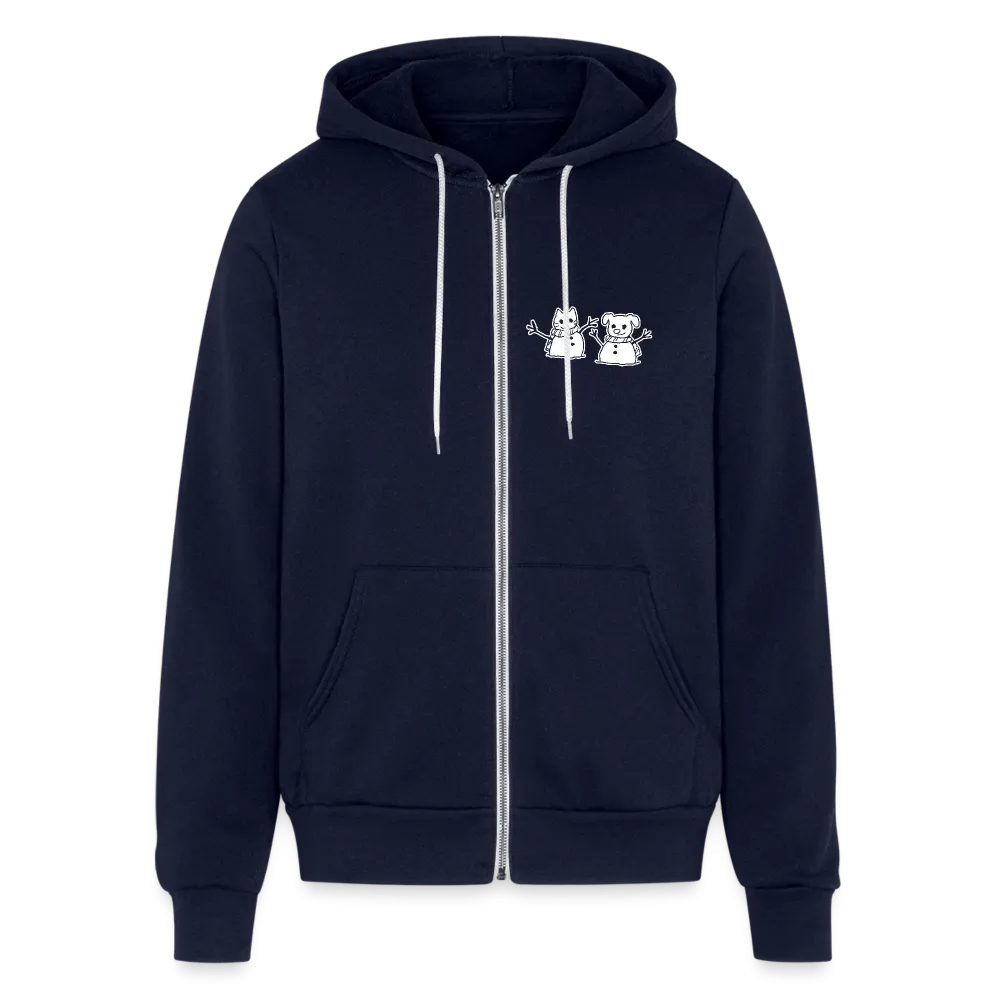 Snowfriends Small Logo Bella   Canvas Unisex Full Zip Hoodie