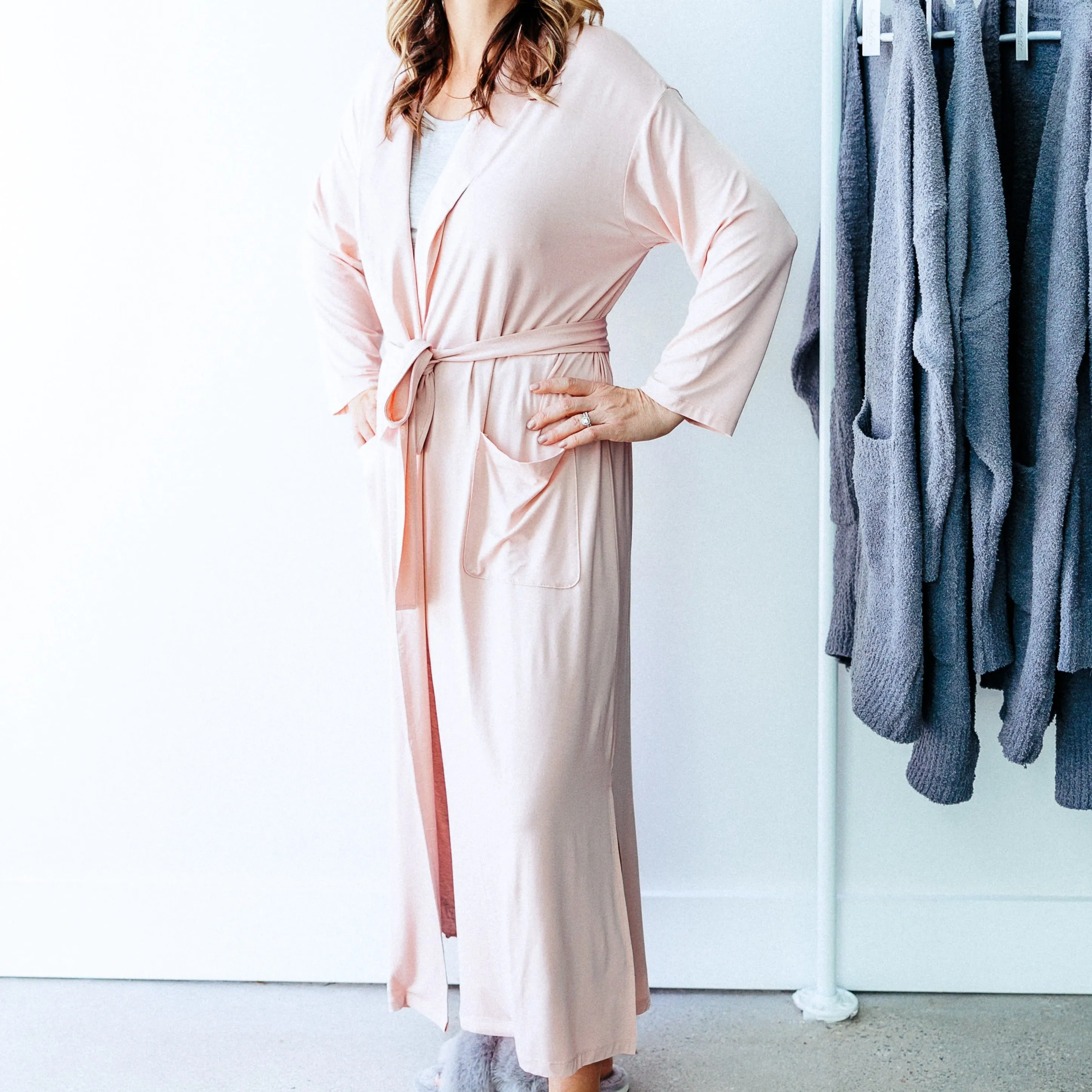 Soft Pink Bamboo Robe