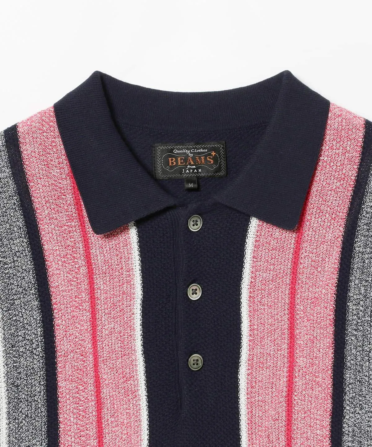 Striped Knit Polo Shirt