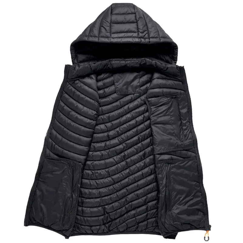 Stylish Sports Warmed Men's Vest with Hood and Zippered Pockets - SF1516