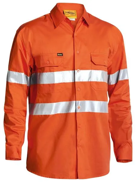 Taped Cool Lightweight Hi Vis Drill Shirt Long Sleeve - BS6897