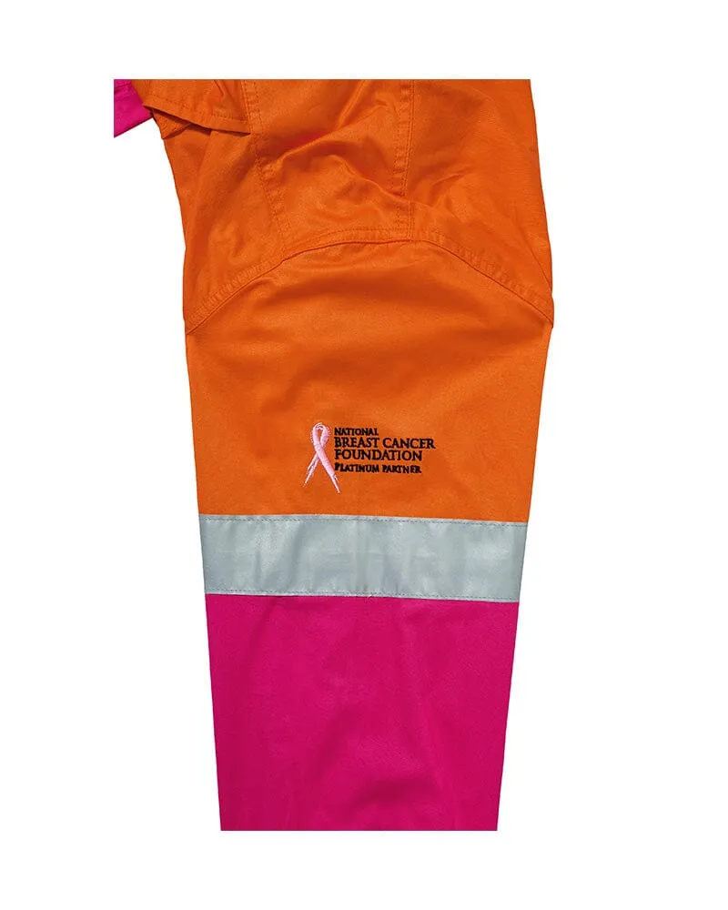 Taped Hi Vis Cool Lightweight LS Shirt * - Orange/Pink