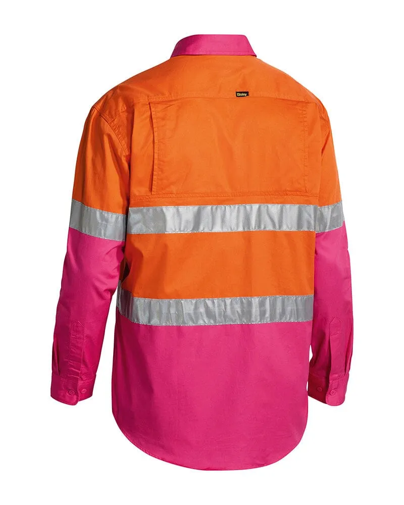 Taped Hi Vis Cool Lightweight LS Shirt * - Orange/Pink