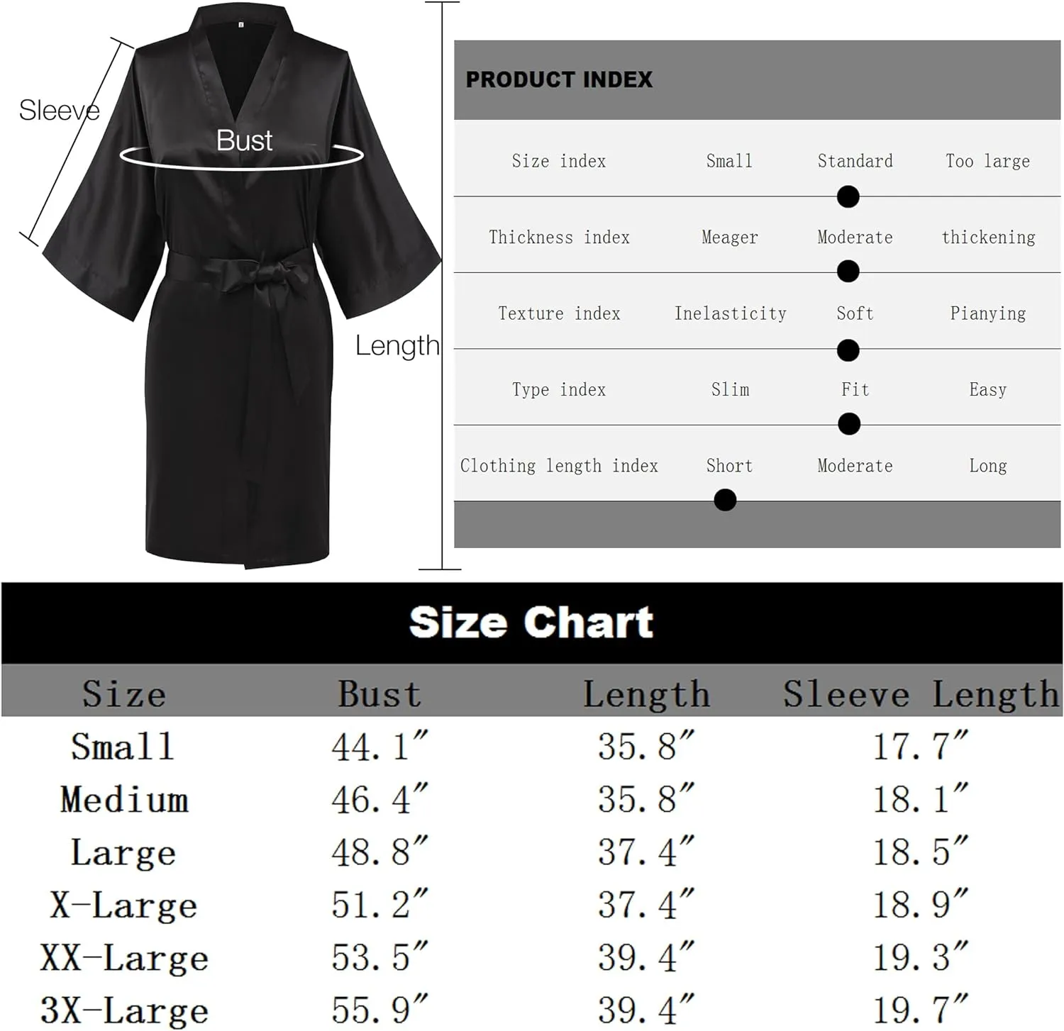 The Bund Women's Satin Robes Bride Bridesmaid Lace Short Silk Wedding Party Lightweight Bathrobe Soft Sleepwear S-XXXL