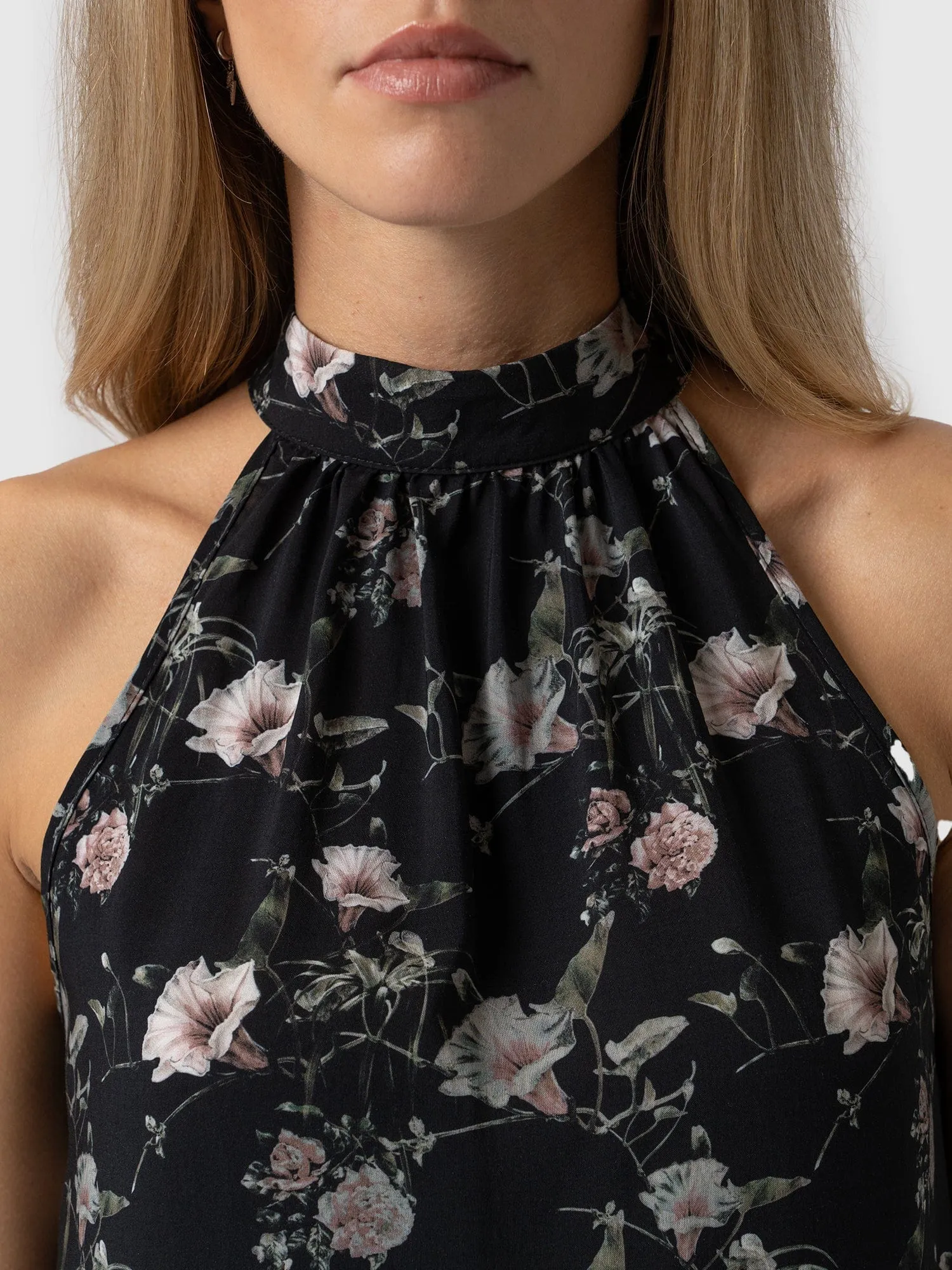 Tilda Halter Neck Top - Gothic Floral