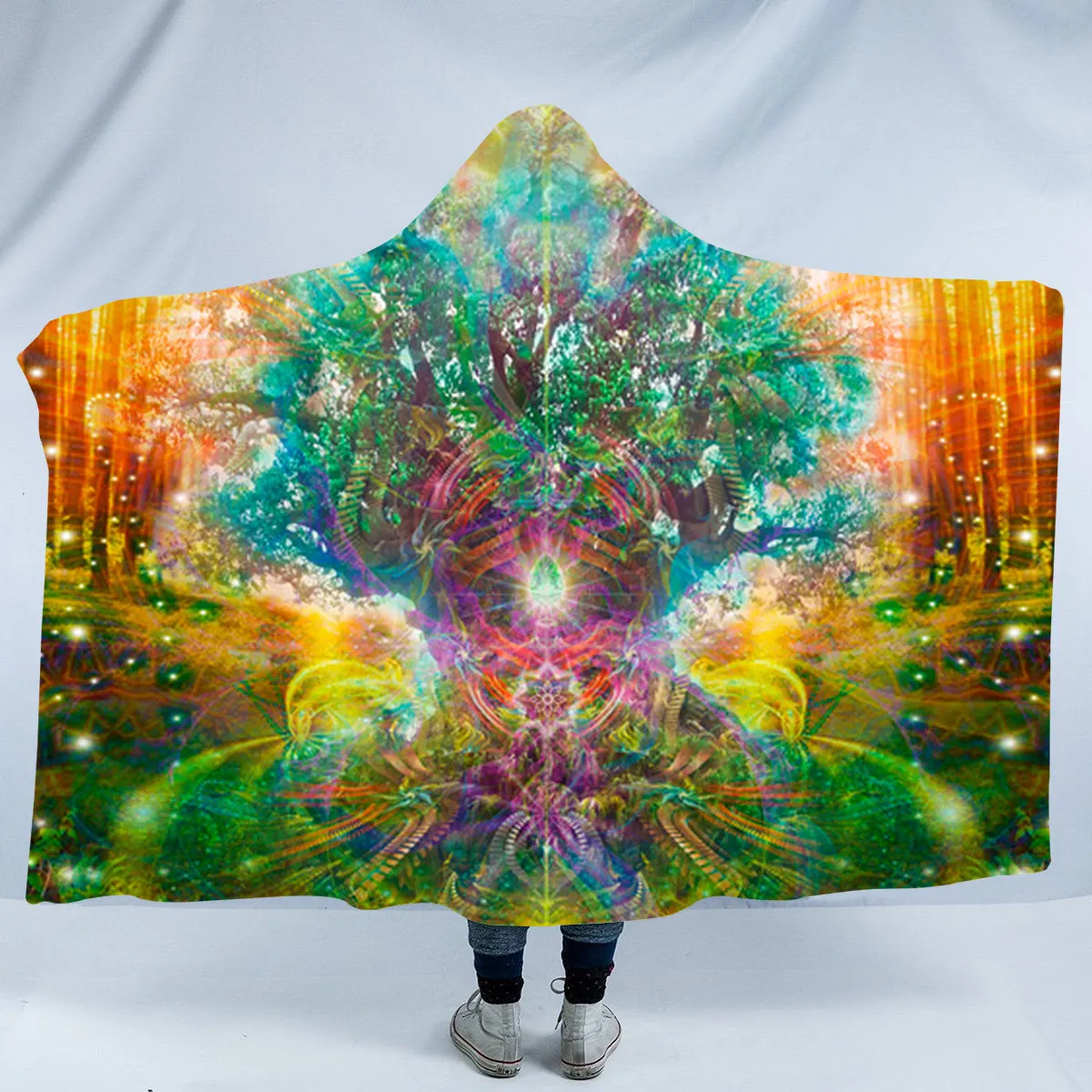 Tree Of Life Hooded Blanket | Sherpa Blanket Hoodie | Dear Mother Tree