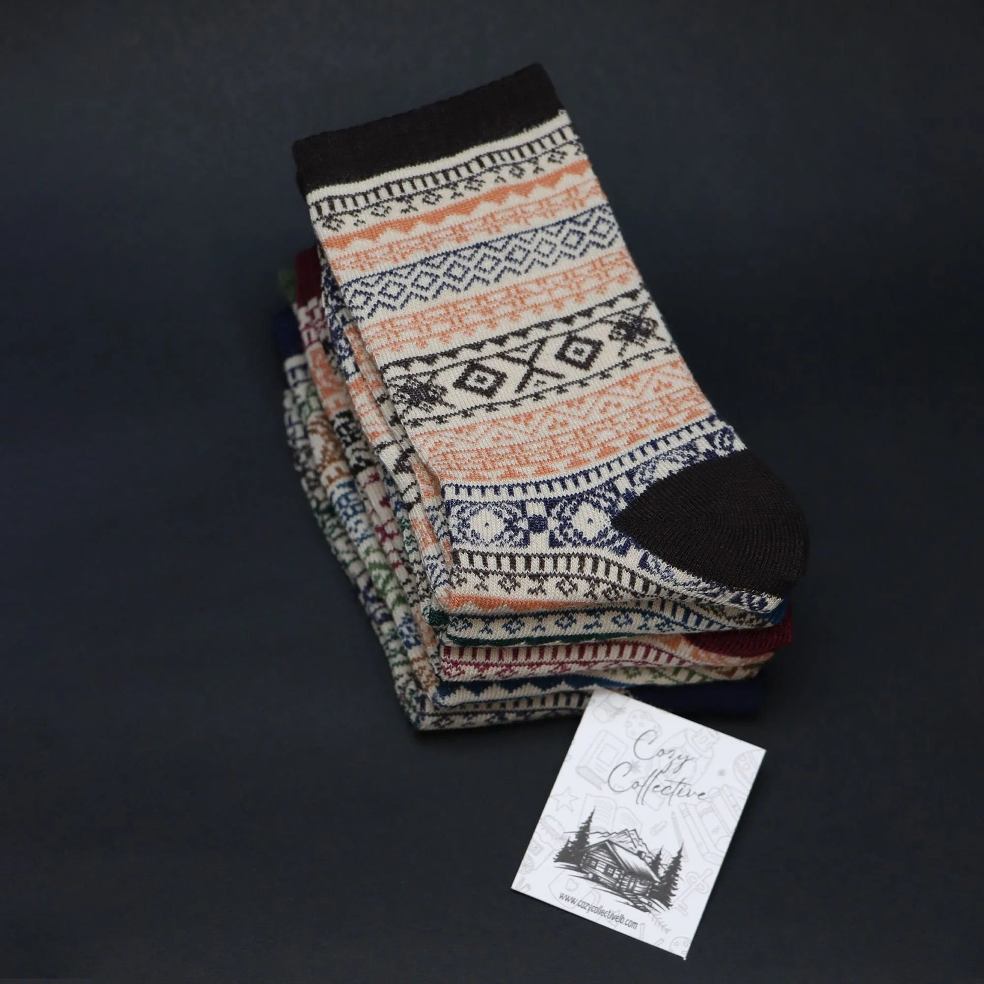 Unisex (EU 36-39) - Retro Vintage-Inspired Cozy Socks