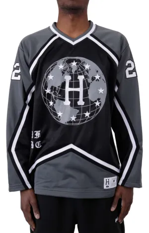 Vintage Black Center Ice Hockey Jersey by Huf