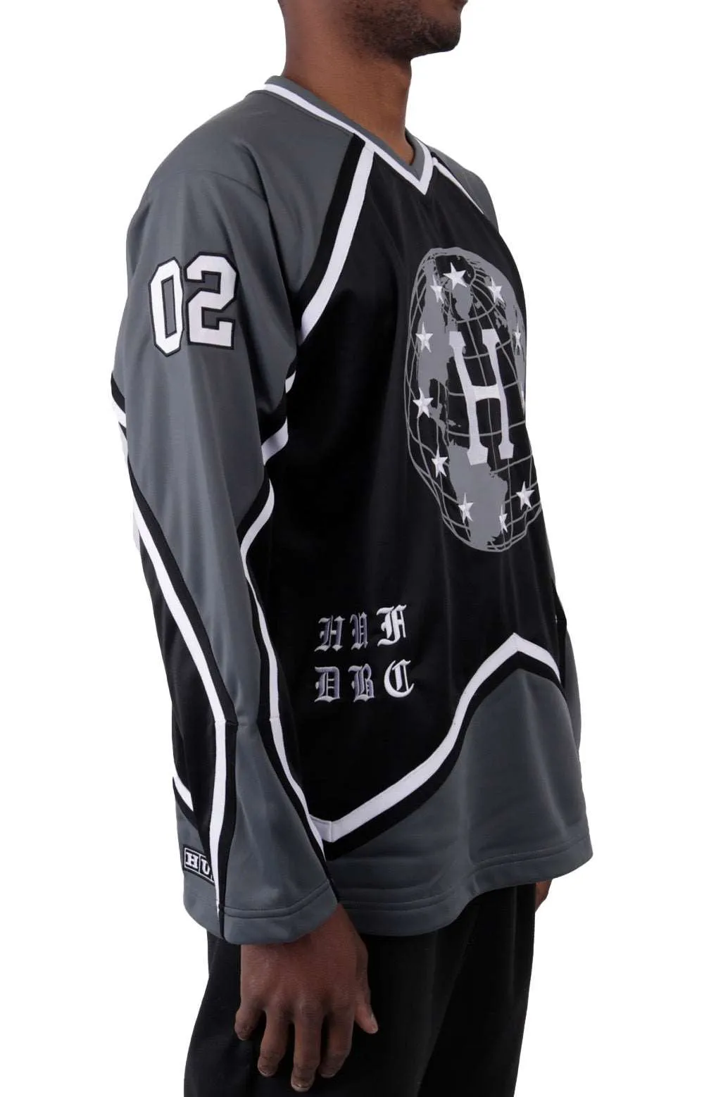 Vintage Black Center Ice Hockey Jersey by Huf