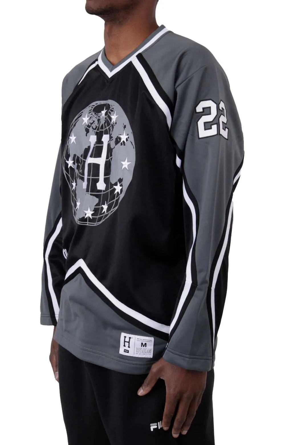 Vintage Black Center Ice Hockey Jersey by Huf