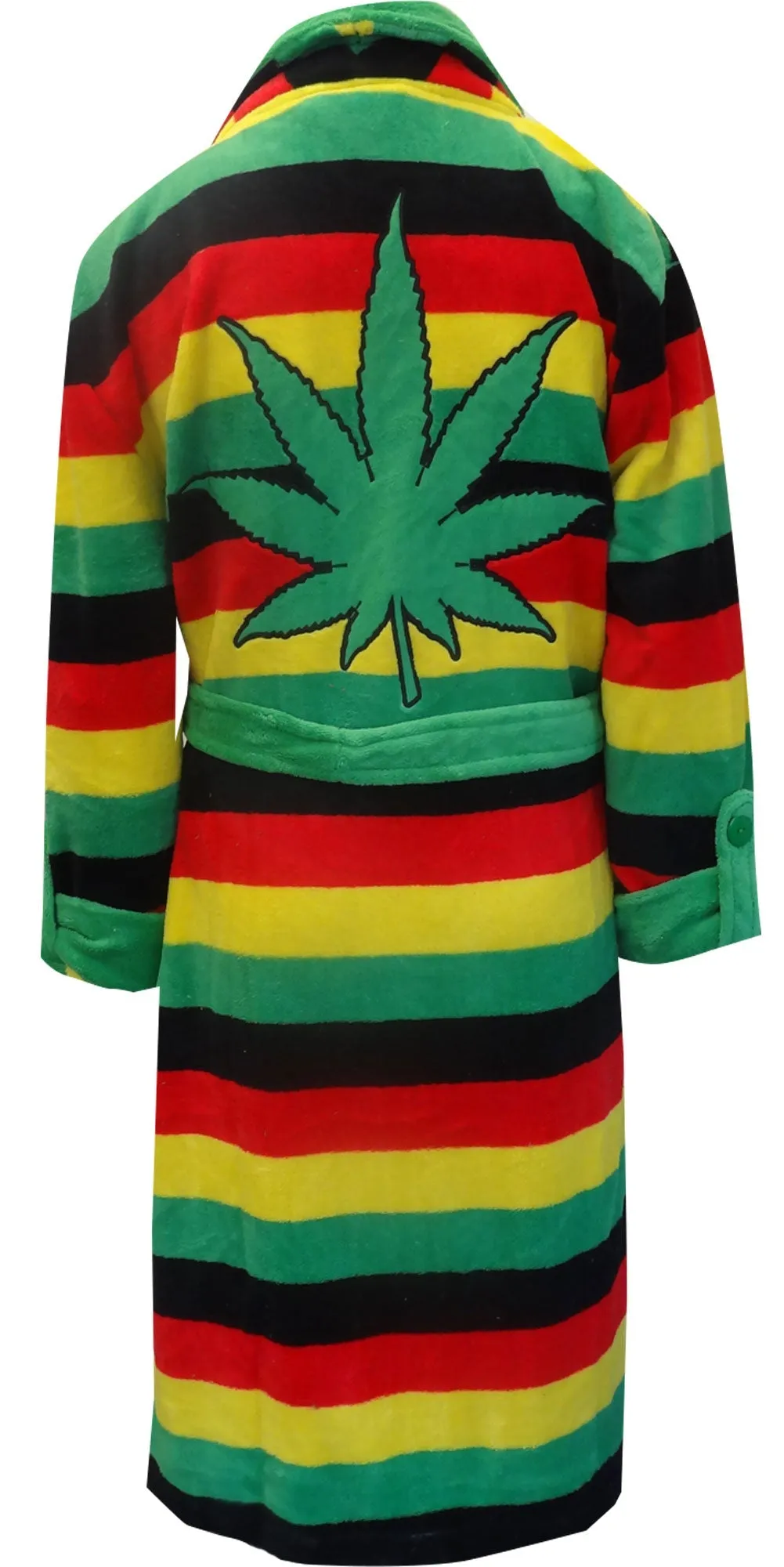 Weedman Rasta Stripe Ganja Pot Leaf Cozy Robe