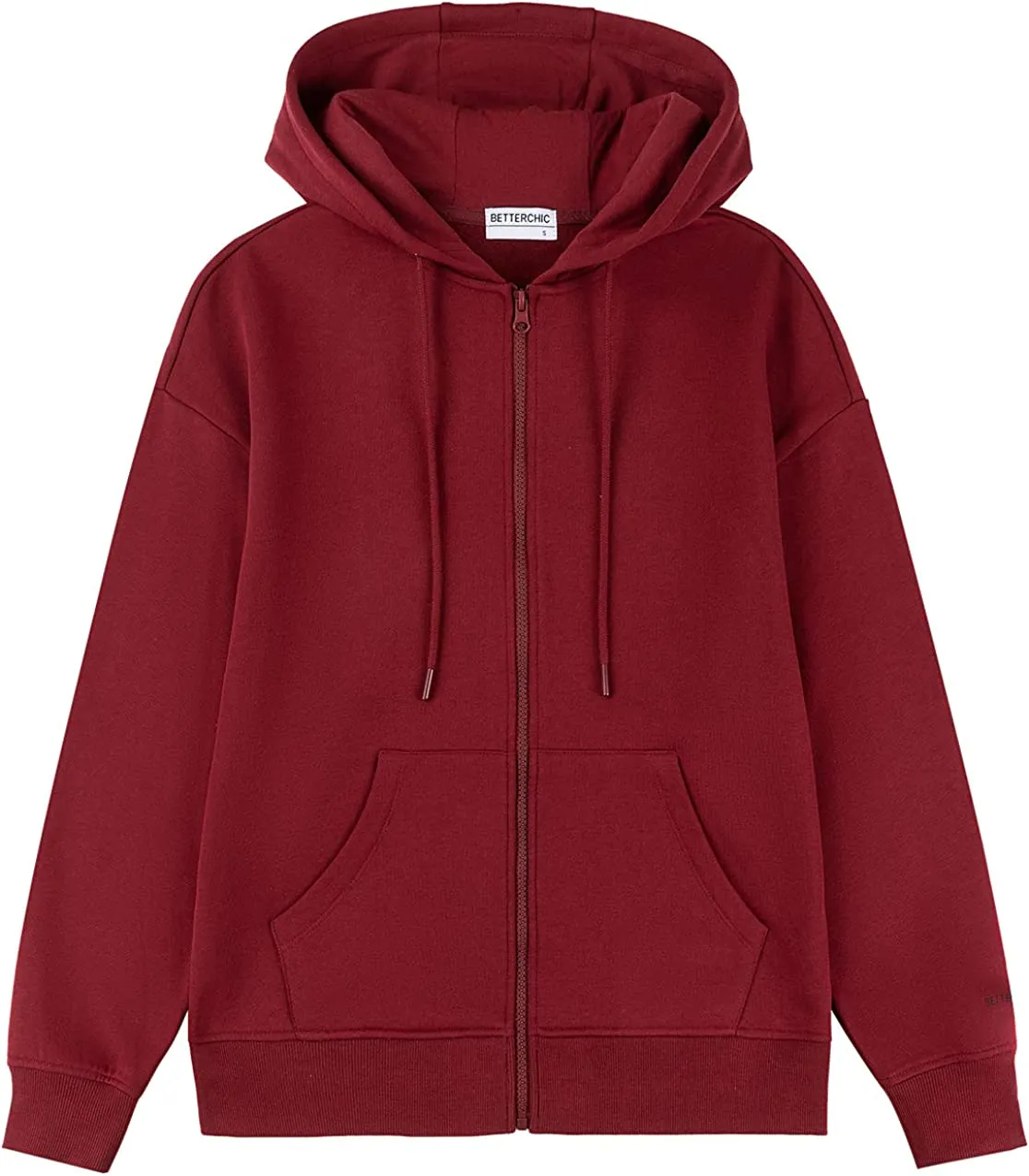 Wholesale Women's Long Sleeve Zipper Fleece Hoodie Classic Drawstring Pullover