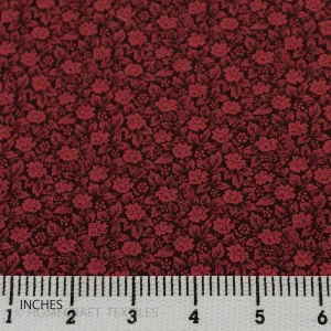 Wine Mini Floral Cotton Print