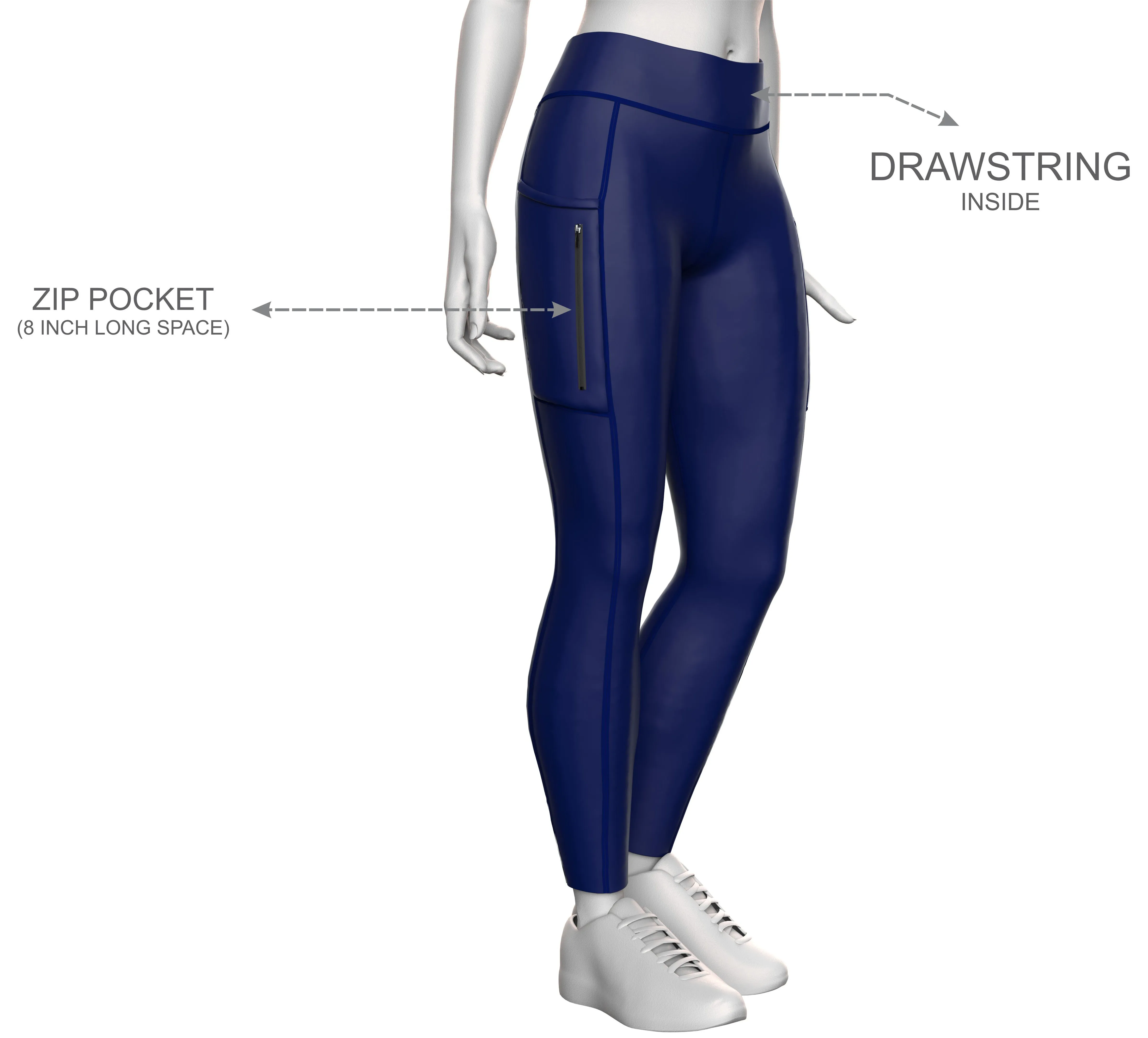 Women Navy Running Tights