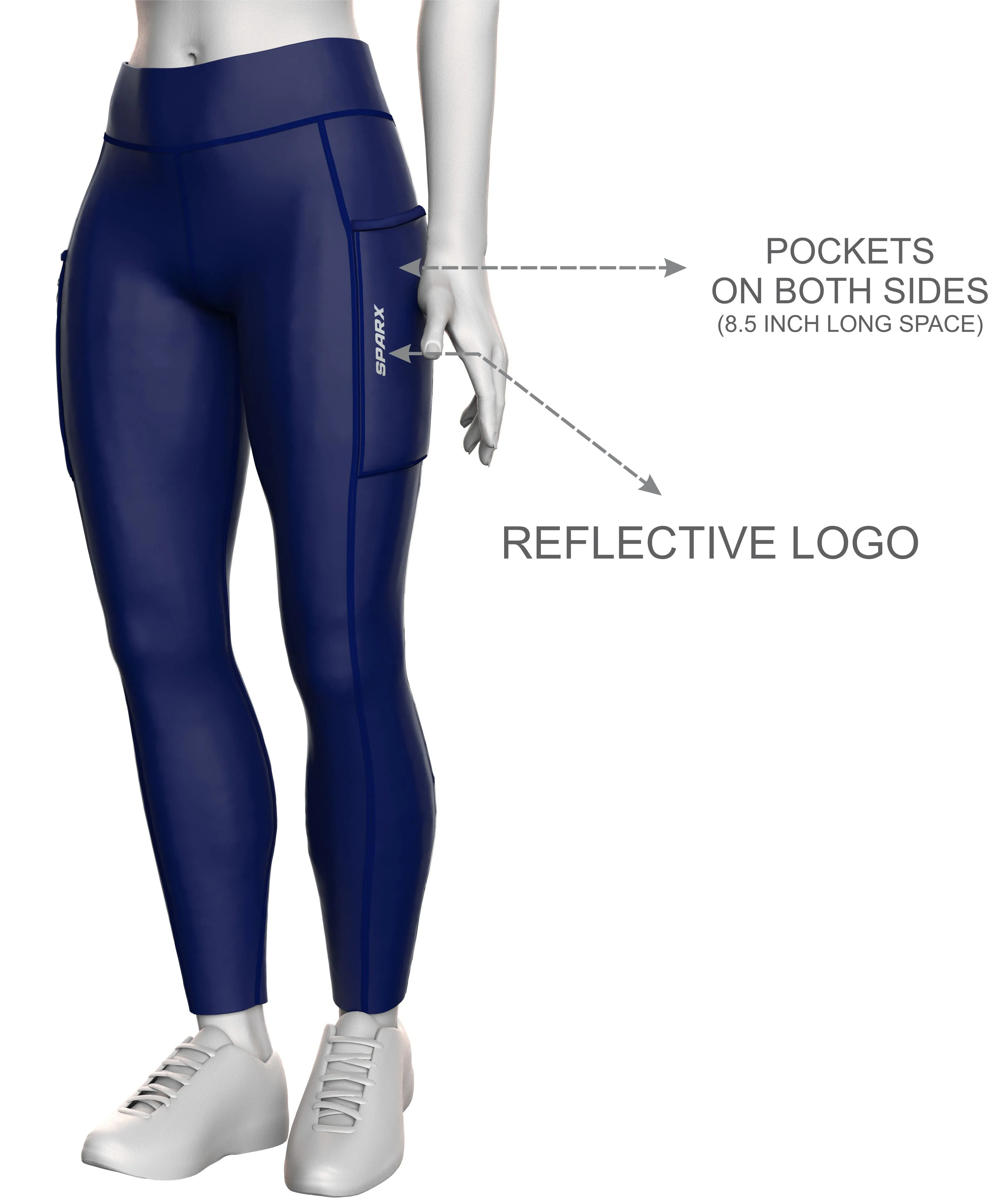 Women Navy Running Tights