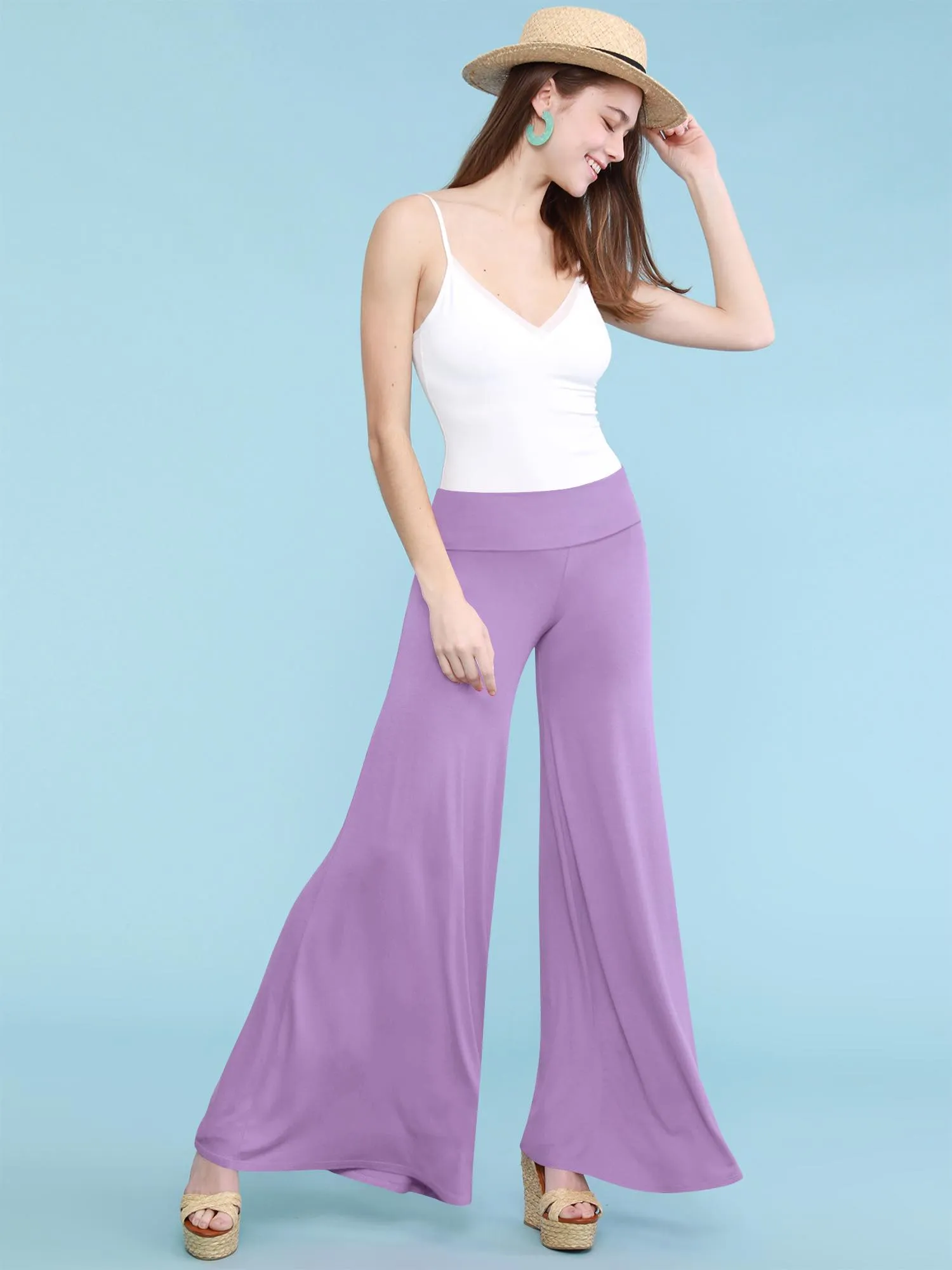 Women's Casual Comfy Wide Leg Palazzo Lounge Pants