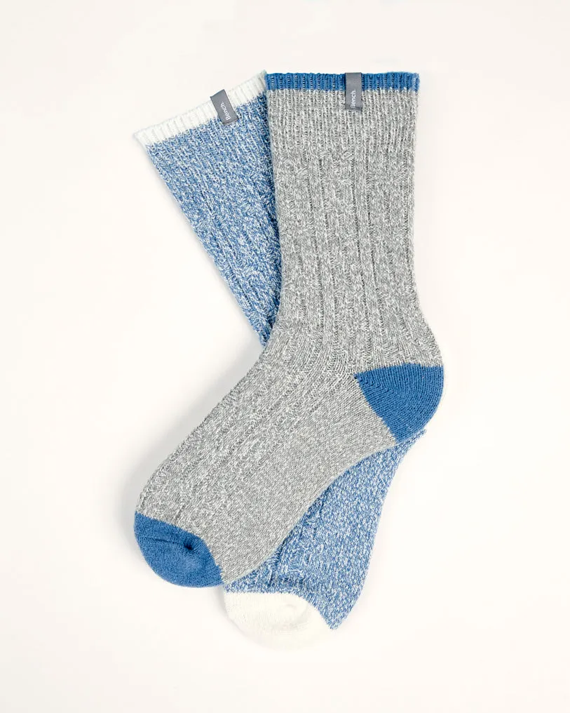 Women's Ultra-Soft Crew Socks (2 Pairs) - Denim