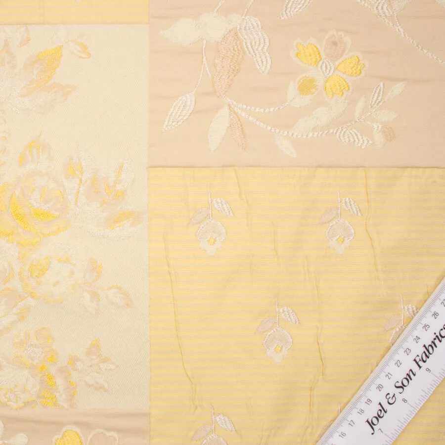 Yellow Floral Patchwork Brocade