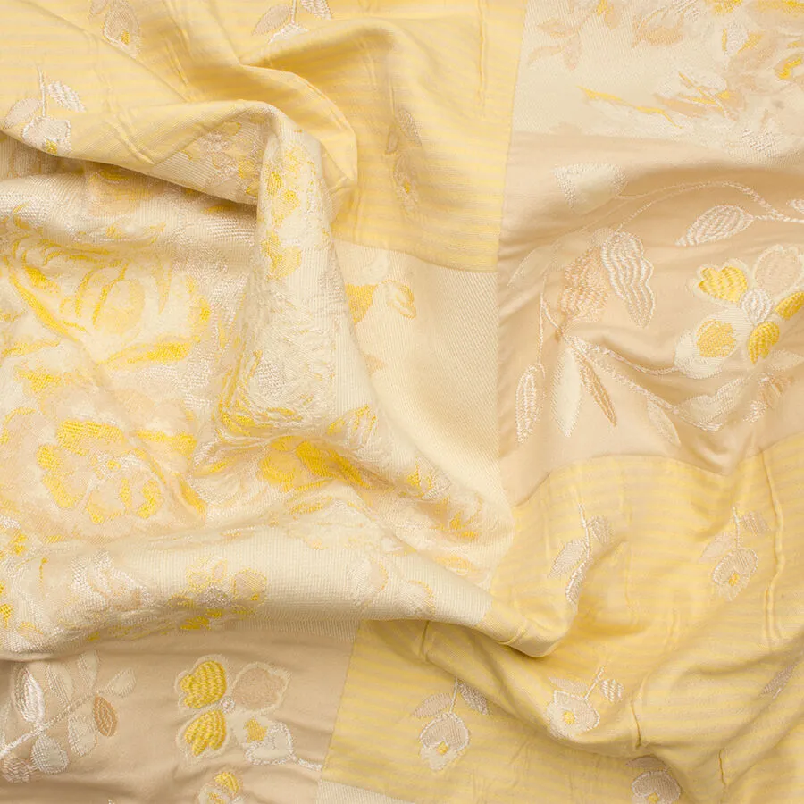 Yellow Floral Patchwork Brocade